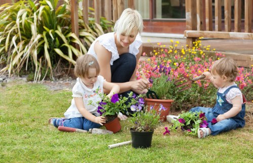 Gardener preparing tools for safe outdoor work